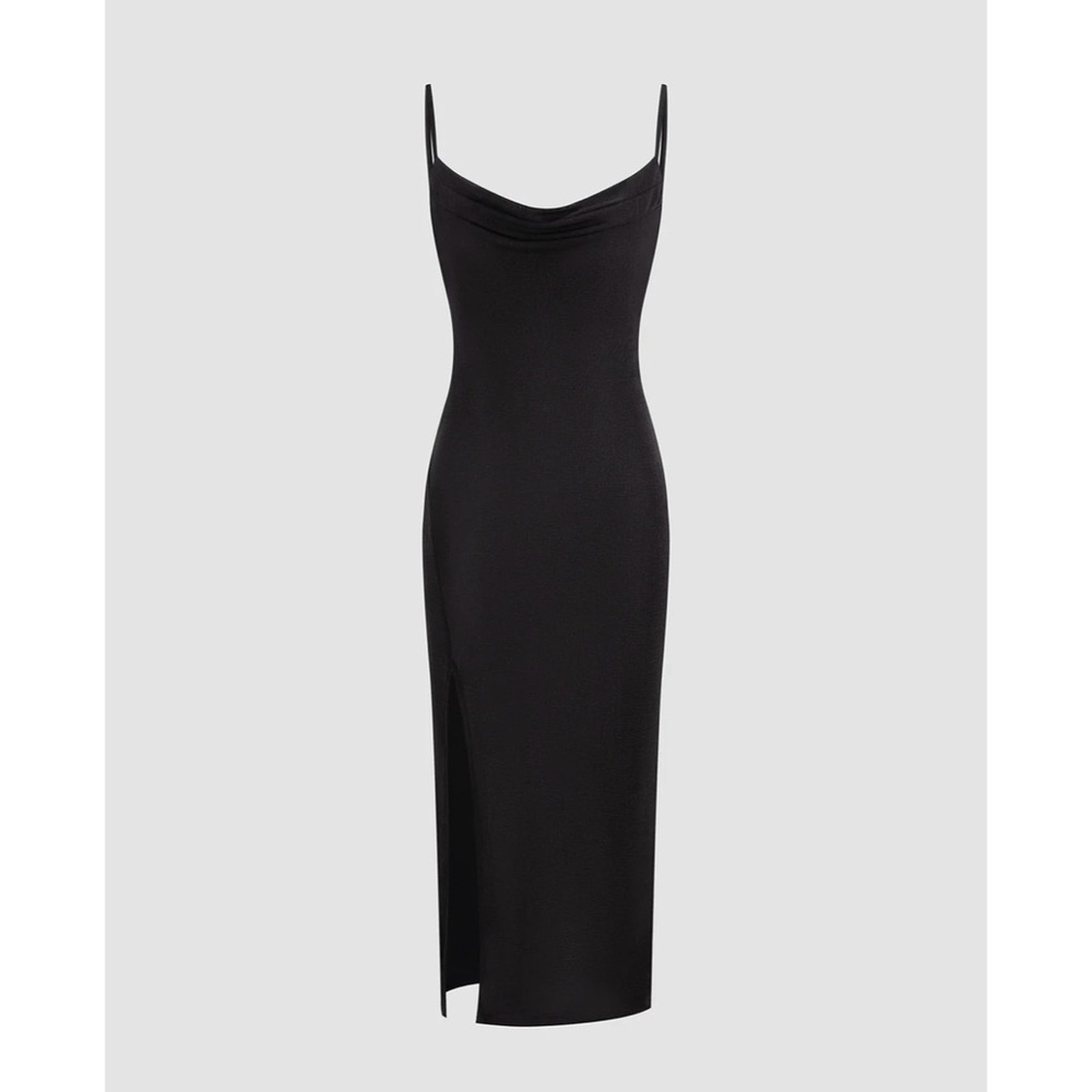 Commense Black Midi Dress